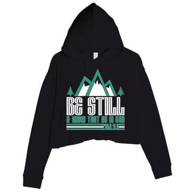 Be Still And Know That He Is God Crop Fleece Hoodie