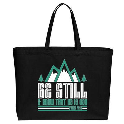 Be Still And Know That He Is God Cotton Canvas Jumbo Tote