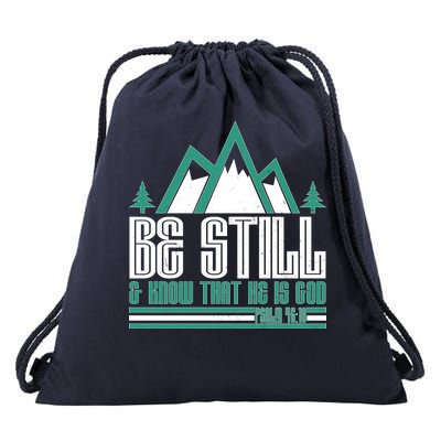 Be Still And Know That He Is God Drawstring Bag