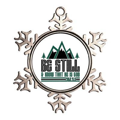 Be Still And Know That He Is God Metallic Star Ornament