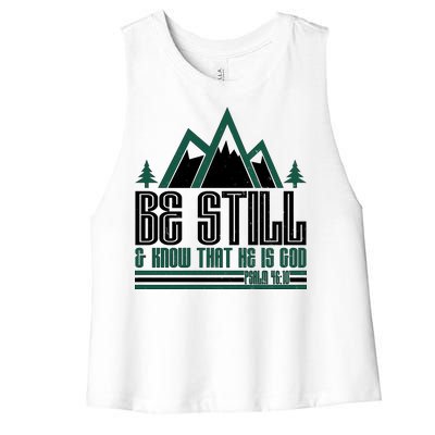 Be Still And Know That He Is God Women's Racerback Cropped Tank