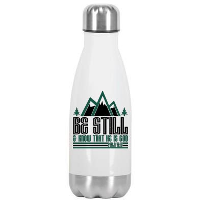 Be Still And Know That He Is God Stainless Steel Insulated Water Bottle