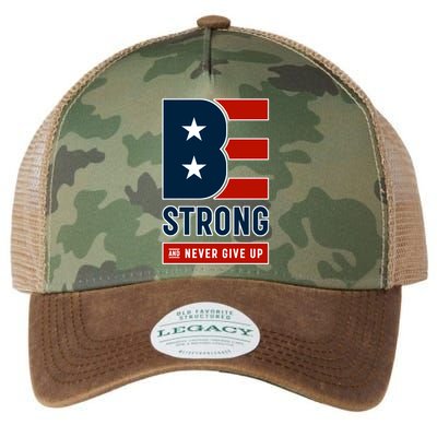 Be Strong And Never Give Up Legacy Tie Dye Trucker Hat
