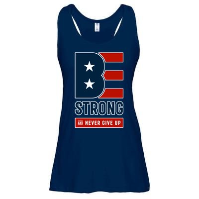 Be Strong And Never Give Up Ladies Essential Flowy Tank