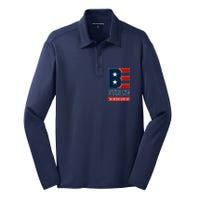 Be Strong And Never Give Up Silk Touch Performance Long Sleeve Polo