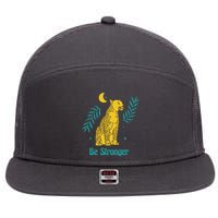 Be Stronger Tiger 7 Panel Mesh Trucker Snapback Hat