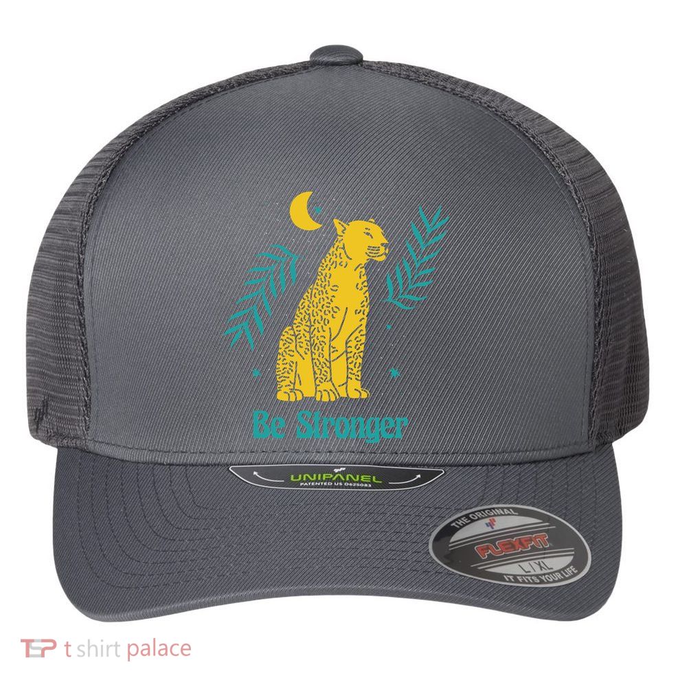 Be Stronger Tiger Flexfit Unipanel Trucker Cap