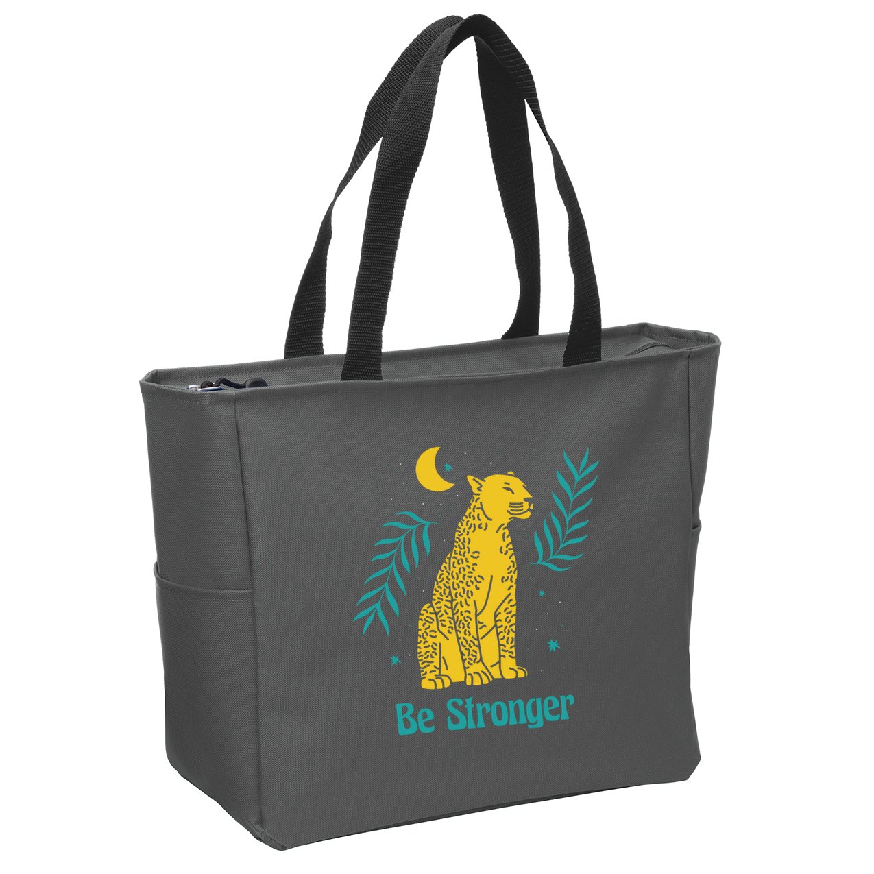 Be Stronger Tiger Zip Tote Bag