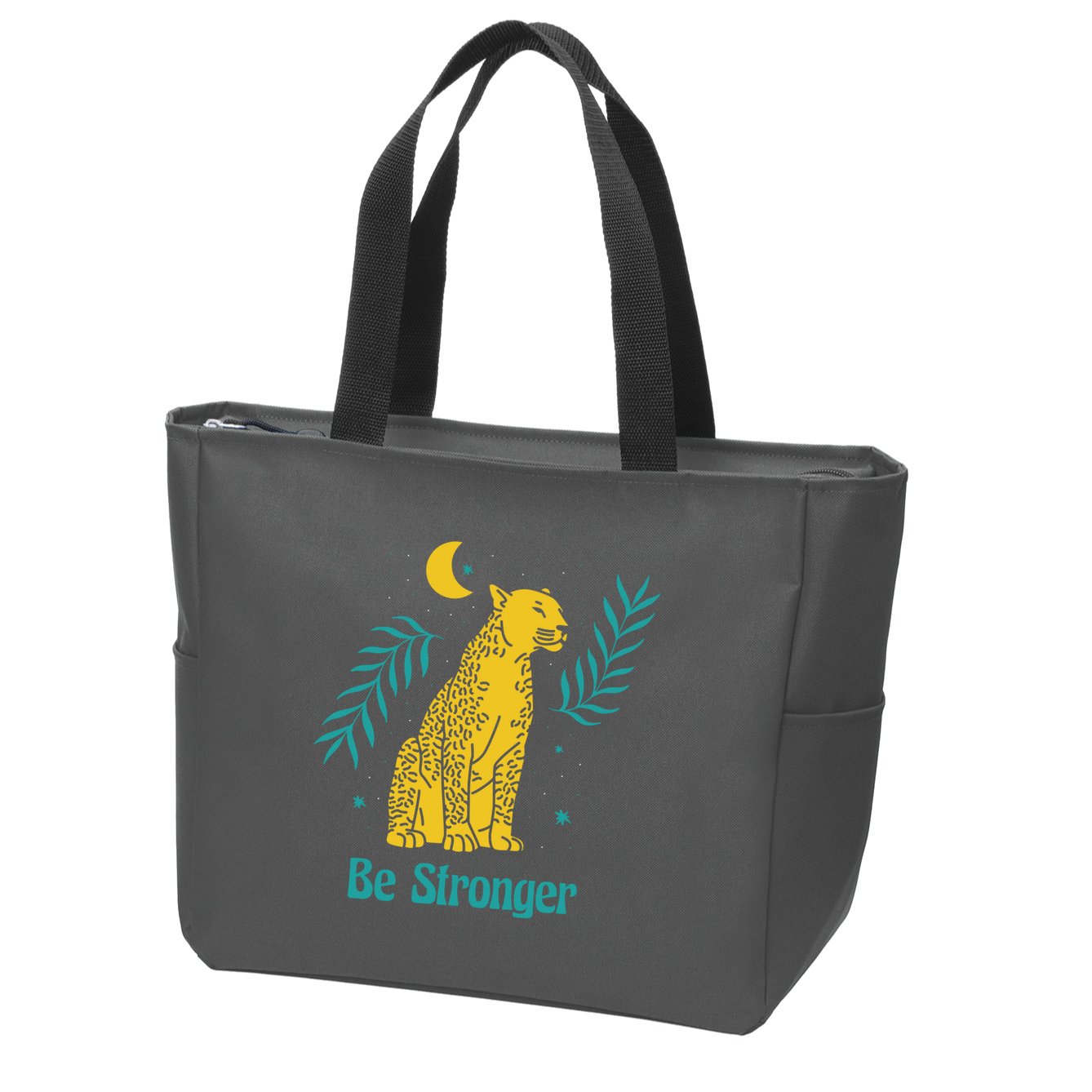 Be Stronger Tiger Zip Tote Bag