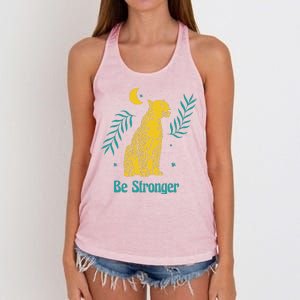 Be Stronger Tiger Women's Knotted Racerback Tank