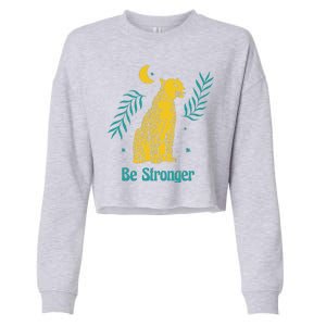 Be Stronger Tiger Cropped Pullover Crew