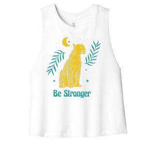 Be Stronger Tiger Women's Racerback Cropped Tank