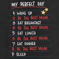 Be The Best Mom Life Routine 7 Panel Mesh Trucker Snapback Hat