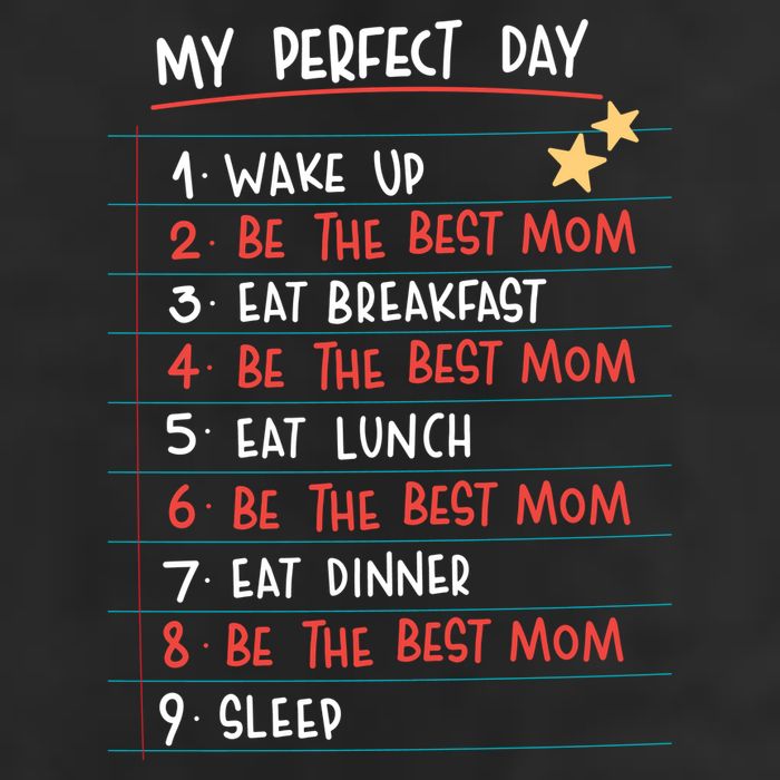 Be The Best Mom Life Routine 7 Panel Mesh Trucker Snapback Hat