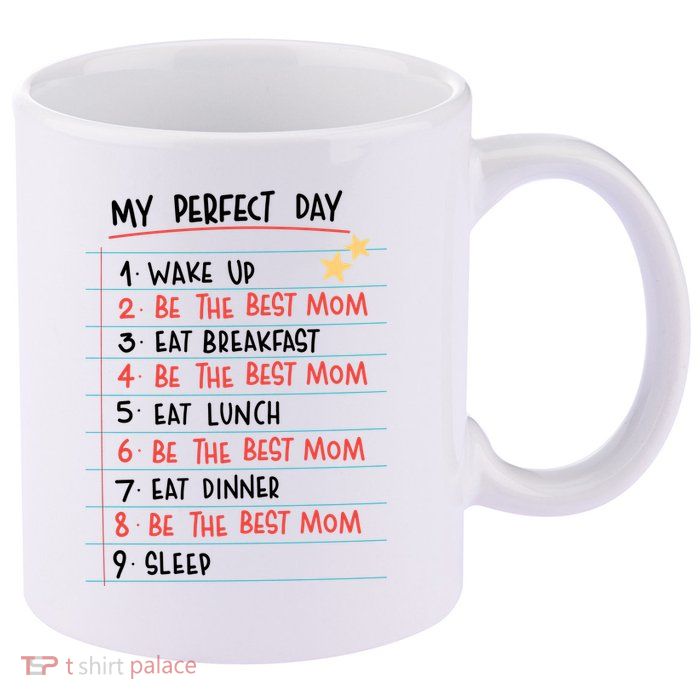 Be The Best Mom Life Routine 11oz C Handle Ceramic Mug