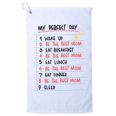 Be The Best Mom Life Routine Golf Towel