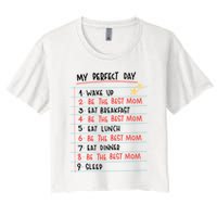 Be The Best Mom Life Routine Women's Crop Top Tee