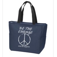 Be The Change Never Again Zip Tote Bag