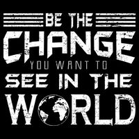 Be the Change You Want To See In The World Full-Length Apron With Pockets