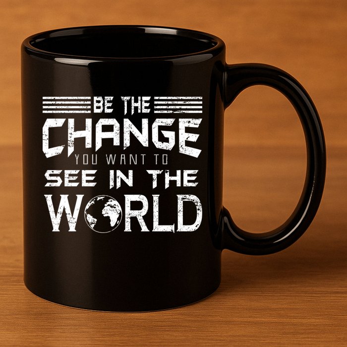 Be the Change You Want To See In The World 11oz C Handle Ceramic Mug