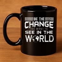 Be the Change You Want To See In The World 11oz C Handle Ceramic Mug