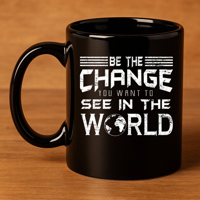 Be the Change You Want To See In The World 11oz C Handle Ceramic Mug