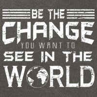 Be the Change You Want To See In The World Cotton Canvas Backpack