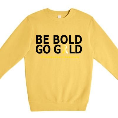 Be The Gold Childhood Cancer Awareness Premium Crewneck Sweatshirt