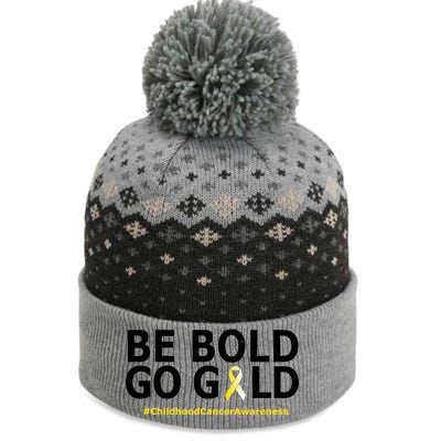 Be The Gold Childhood Cancer Awareness The Baniff Cuffed Pom Beanie