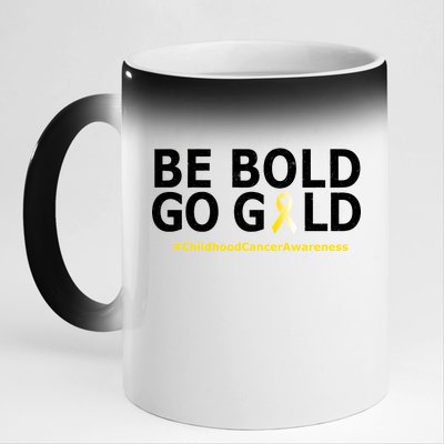 Be The Gold Childhood Cancer Awareness 11oz Black Color Changing Mug