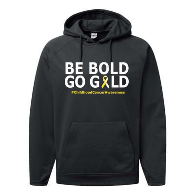 Be The Gold Childhood Cancer Awareness Performance Fleece Hoodie