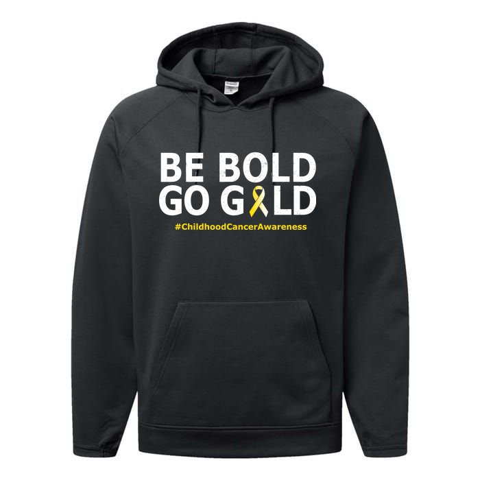 Be The Gold Childhood Cancer Awareness Performance Fleece Hoodie