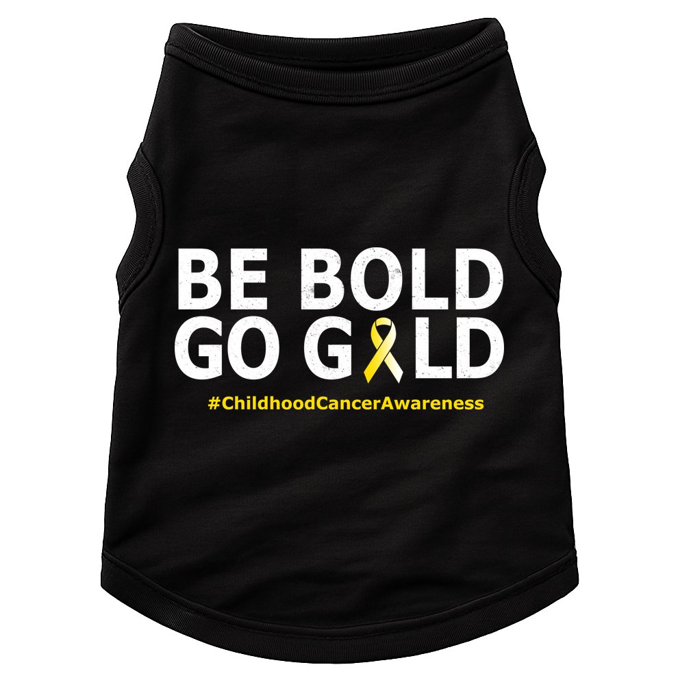 Be The Gold Childhood Cancer Awareness Doggie Tank