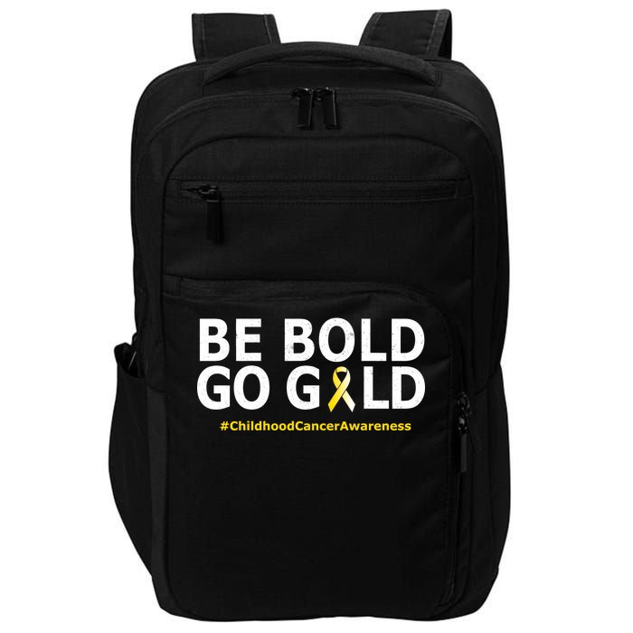 Be The Gold Childhood Cancer Awareness Impact Tech Backpack