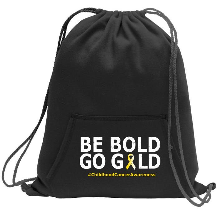 Be The Gold Childhood Cancer Awareness Sweatshirt Cinch Pack Bag