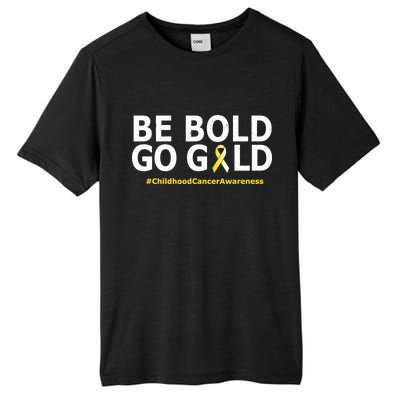 Be The Gold Childhood Cancer Awareness Tall Fusion ChromaSoft Performance T-Shirt