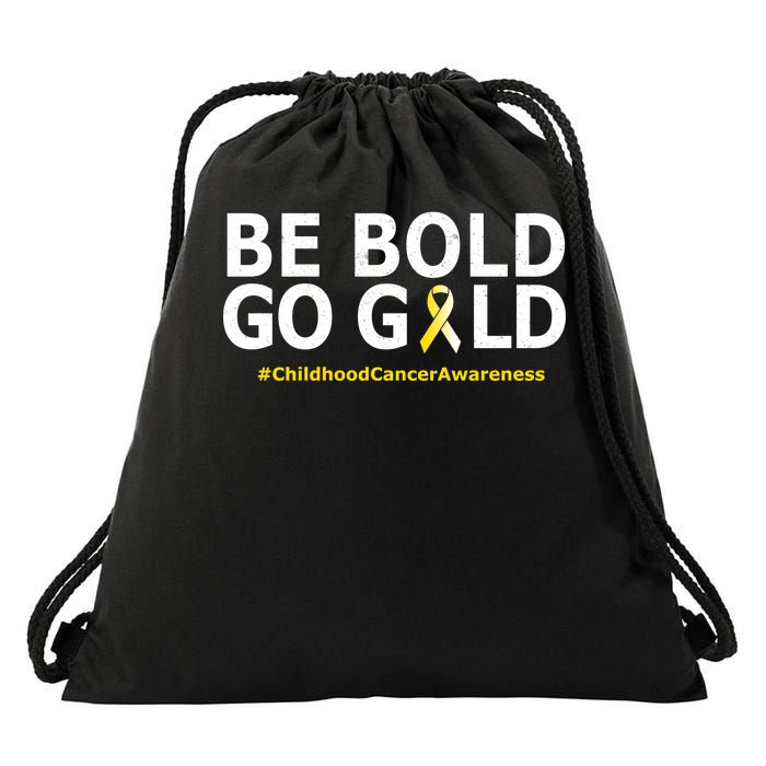 Be The Gold Childhood Cancer Awareness Drawstring Bag