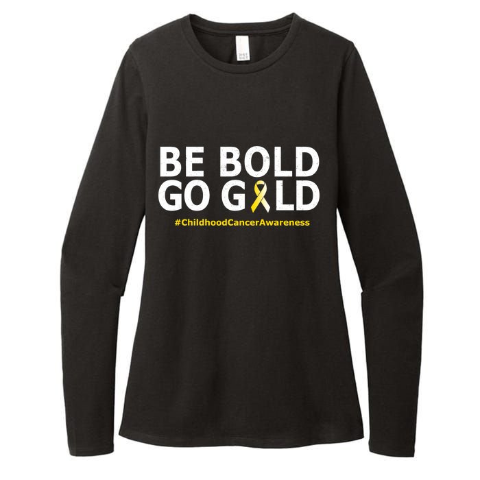 Be The Gold Childhood Cancer Awareness Womens CVC Long Sleeve Shirt