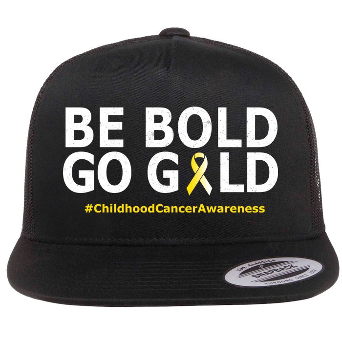 Be The Gold Childhood Cancer Awareness Flat Bill Trucker Hat