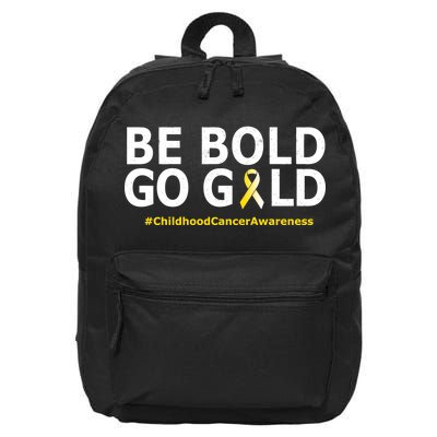 Be The Gold Childhood Cancer Awareness 16 in Basic Backpack