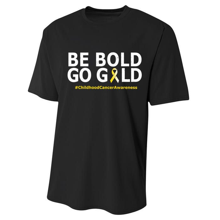 Be The Gold Childhood Cancer Awareness Performance Sprint T-Shirt