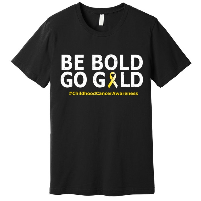 Be The Gold Childhood Cancer Awareness Premium T-Shirt