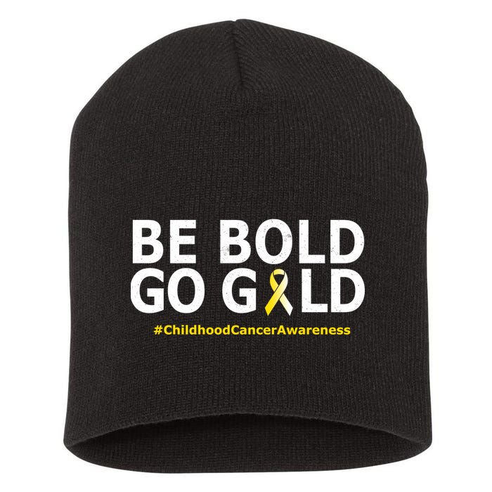 Be The Gold Childhood Cancer Awareness Short Acrylic Beanie