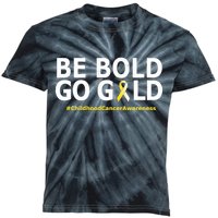 Be The Gold Childhood Cancer Awareness Kids Tie-Dye T-Shirt