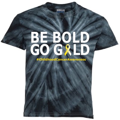 Be The Gold Childhood Cancer Awareness Kids Tie-Dye T-Shirt