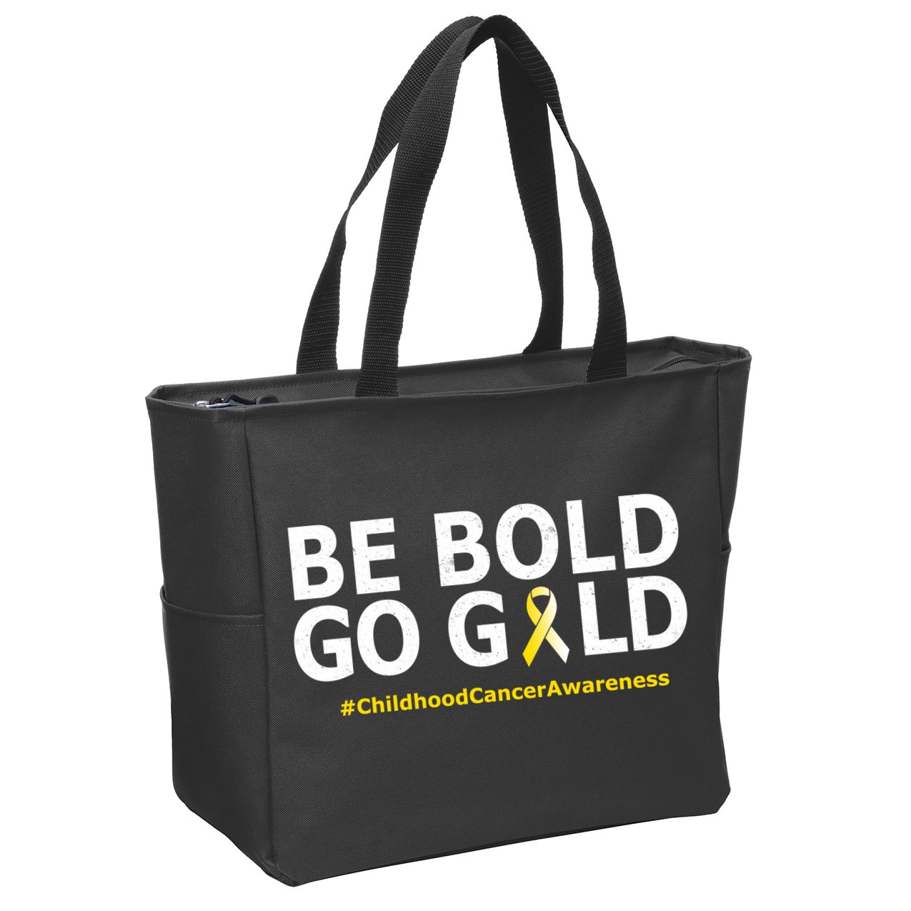 Be The Gold Childhood Cancer Awareness Zip Tote Bag