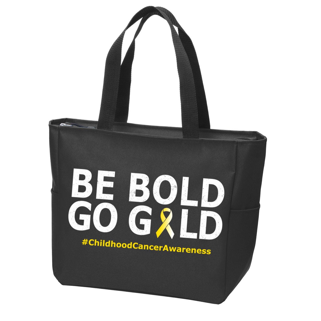 Be The Gold Childhood Cancer Awareness Zip Tote Bag