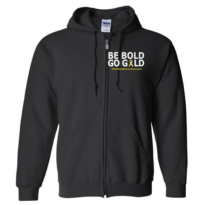 Be The Gold Childhood Cancer Awareness Full Zip Hoodie