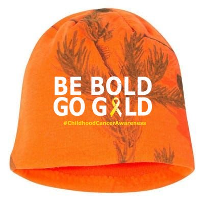 Be The Gold Childhood Cancer Awareness Kati - Camo Knit Beanie