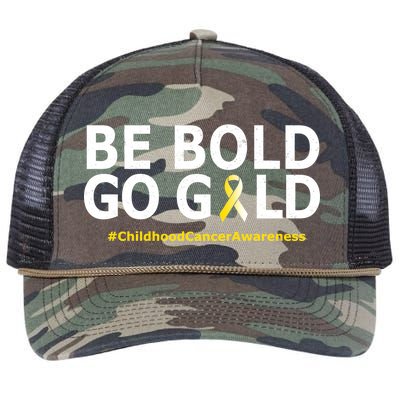 Be The Gold Childhood Cancer Awareness Retro Rope Trucker Hat Cap